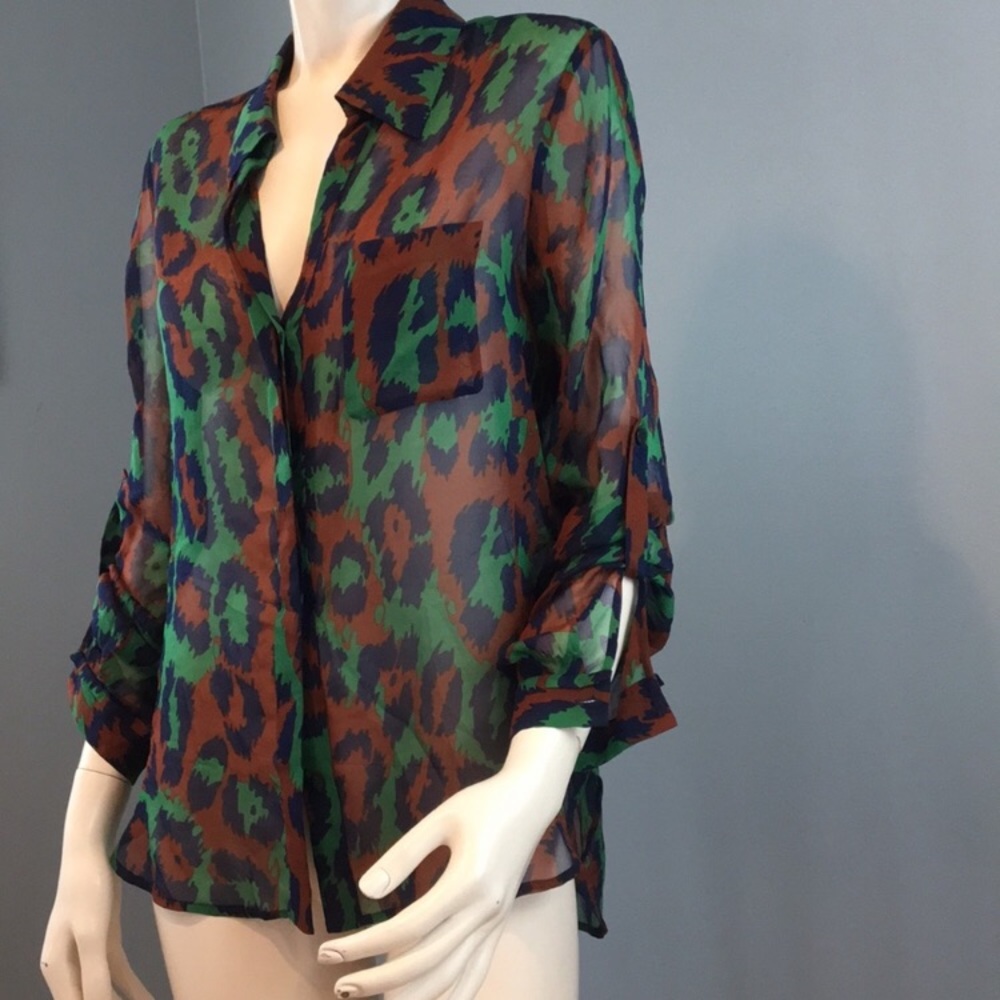 NWOT Diane von Furstenberg Lorelei blouse silk 2 - Picture 3 of 8